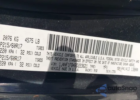 2011 Jeep Compass z USA, uszkodzony, nr VIN 1J4NF1FB4BD223621